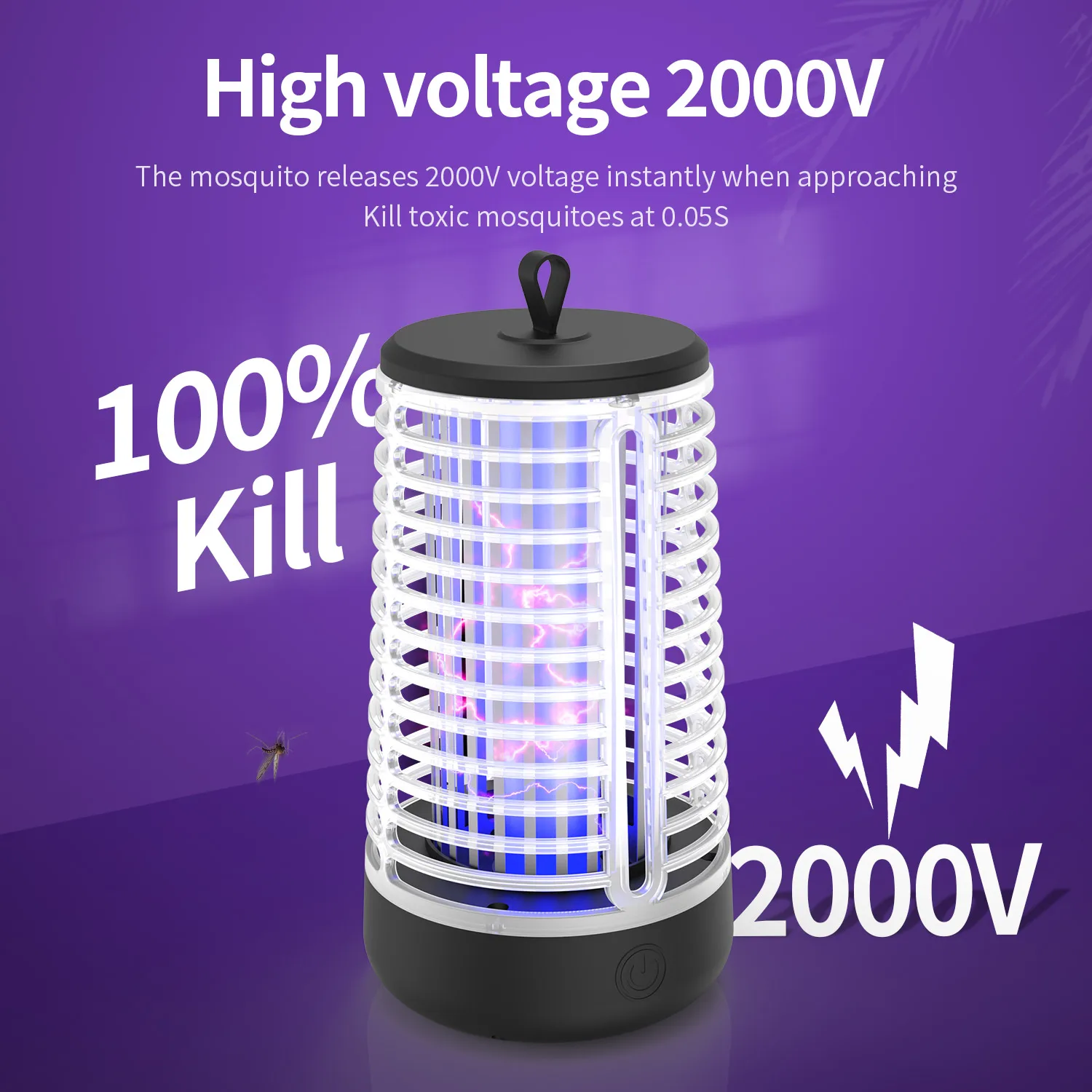 Saijzek High Effective Bug Zapper High Voltage eco friendly trap electronic electric mosquito killer lamp with uv led details