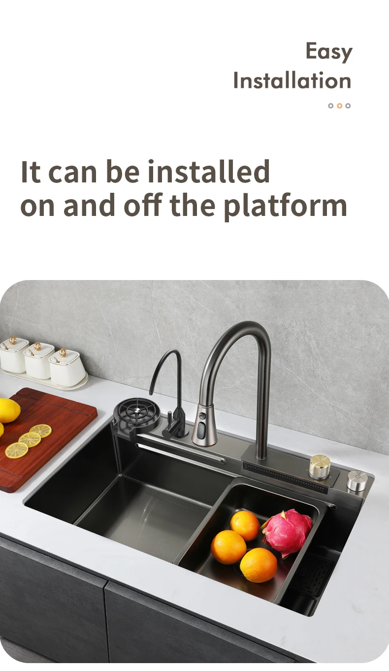 Luxury Kitchen Sinks 304 Stainless Steel China Farmhouse Sink Modern