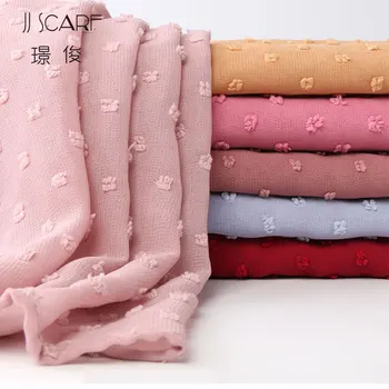 Cross border new hot selling Malaysian Indonesian long towel flocking wool ball thickened Chiffon Scarf