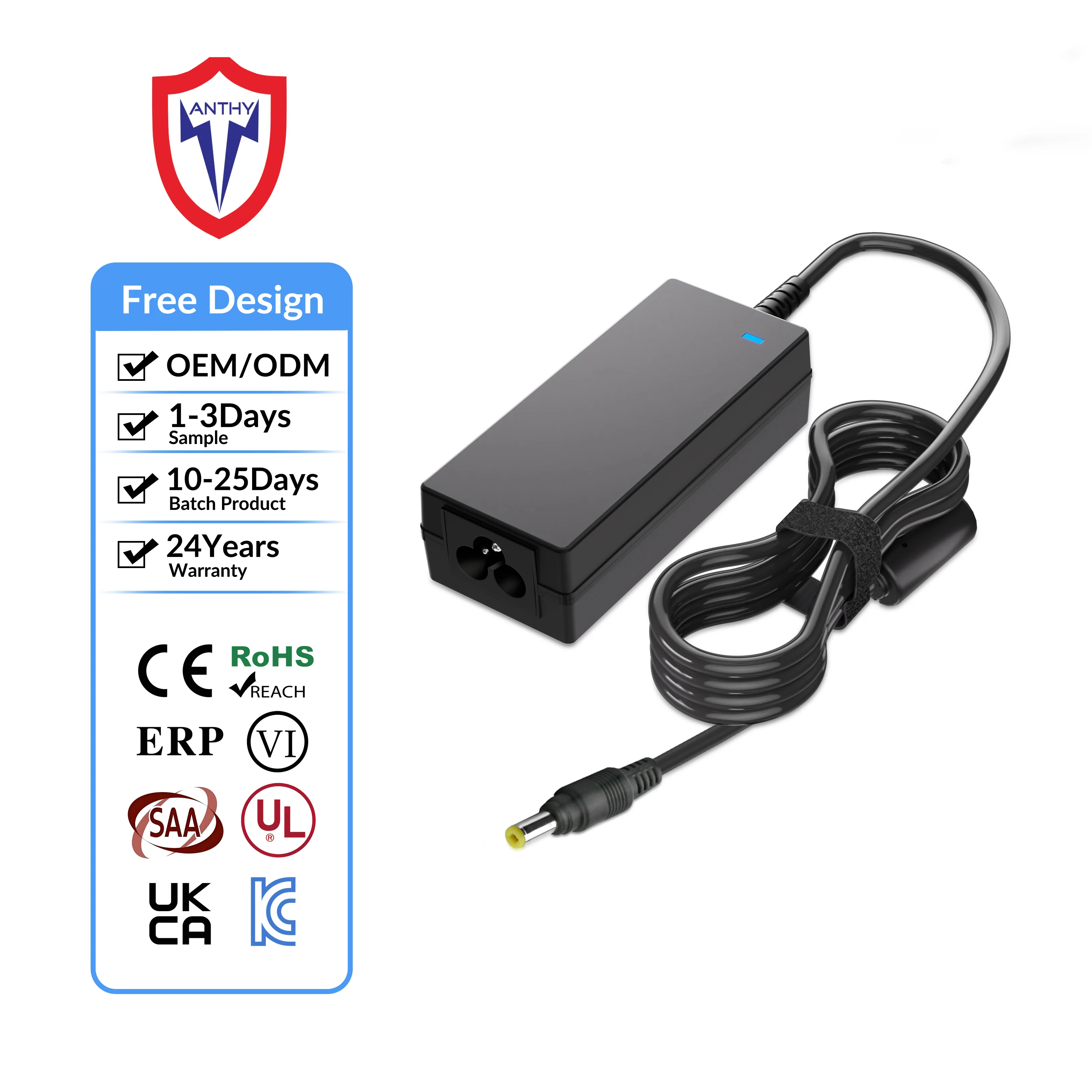 AD14P Alimentatore Green Cell PRO 90W 19V 4,74A [4,8x1,7mm] HP Comp Nc6000 Nx6100 Nx8220