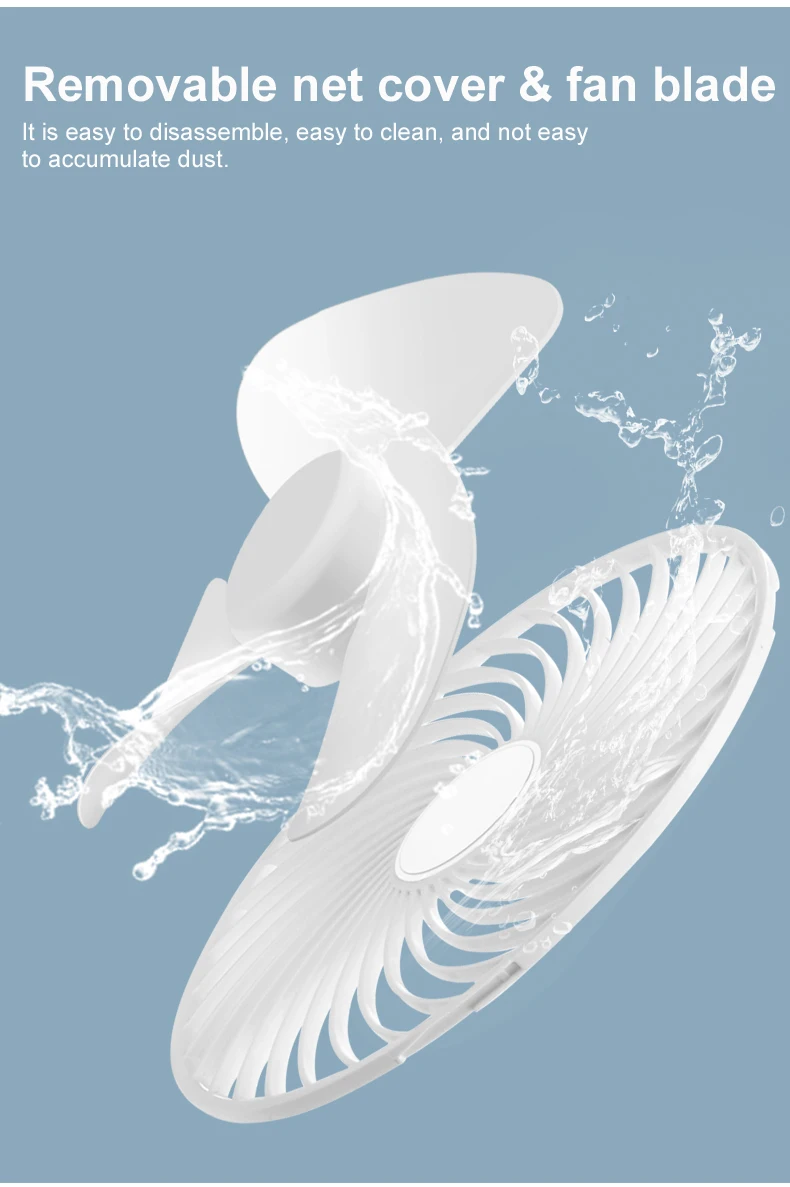 USB Portable Folding Fans Rechargeable 7200mah Folded Fan Smart Electric Desktop Adjustable Height Floor Fan 4.8 Four,four 0.77