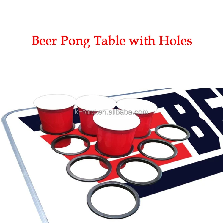 8-Foot Professional Beer Pong Table w/ Cup Holes - Bubbles Edition