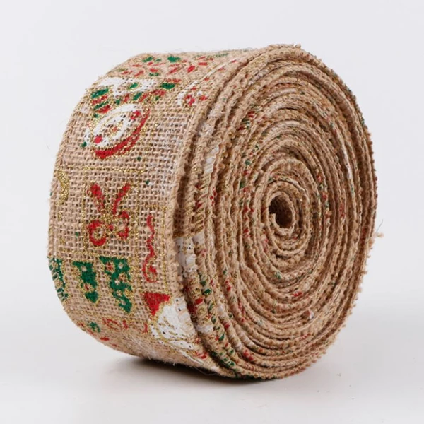 Оптовая продажа декоративная Рождественская джутовая Проводная