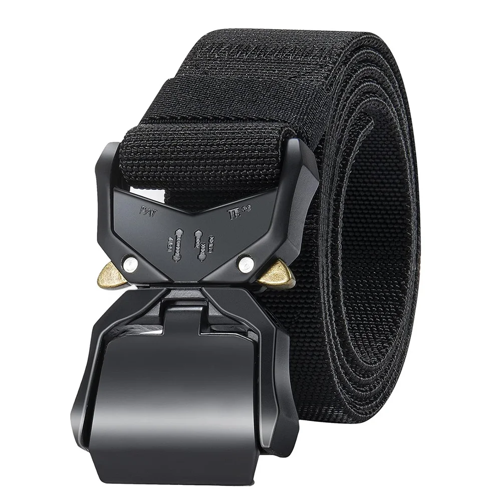Men Multifunctional Hiking Rigger Nylon Web Work Belt with Heavy Duty Quick Release Buckle Tactical Belts
