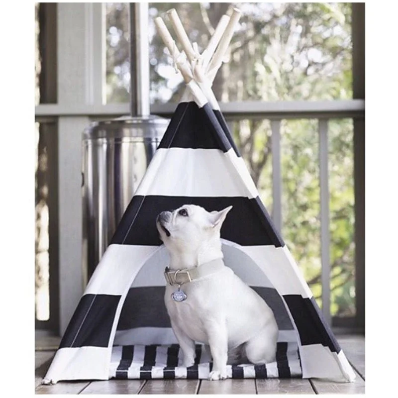 Small Or Large Dog Teepee Tent Pet Teepee Grey Threeseason Tent,Four