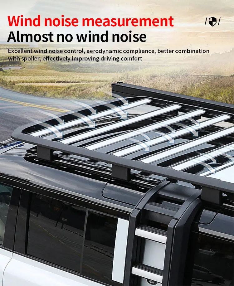New Style Aluminum Alloy Roof Basket for Land Rover Defender 90 110 Roof Rack Roof Basket Luggage Rack details