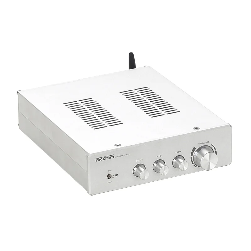 BRZHIFI Professionale 2-Canali Alluminio HiFi Audio Potenza Amplificatore Digitale Dual Core TPA3255 BT 5.0 per Uso Domestico e Palcoscenico