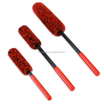 Hot Sale Microfiber Extended Reach Handle Wheel Rim Cleaning Brush Set Soft Car Washer for Small Middle Large Wheels