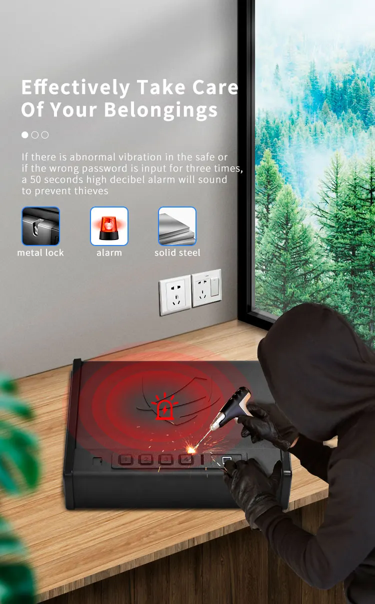 CEQSAFE China Portable Security Safe Box Combination Digital Safe Box Biometric Gun Safe manufacture