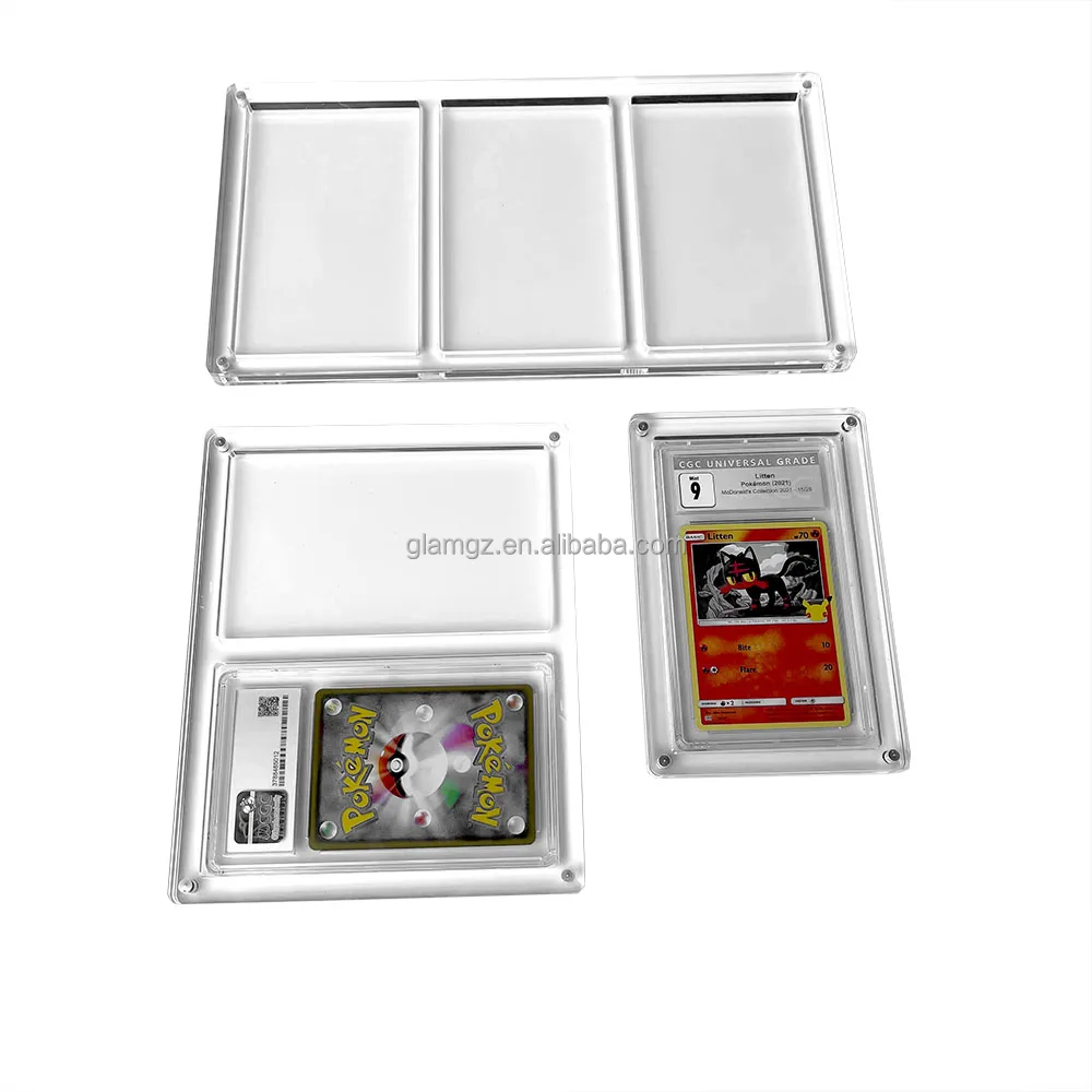 20 Stück Acryl-Sammelkartenständer – Transparent, 2 Größen (6,8 Cm & 5,8 Cm) – Für Pokemon-Karten & Münzen