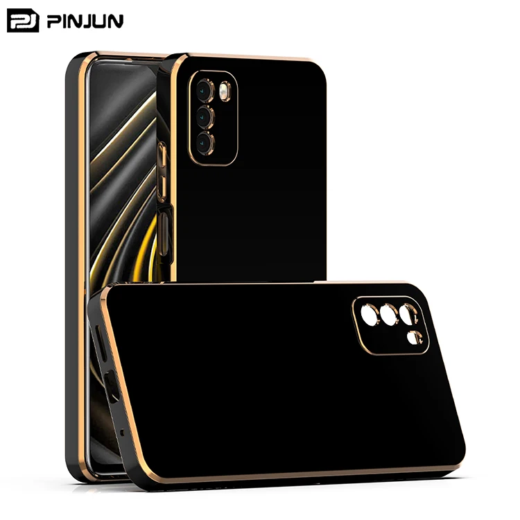 Creative 6D Solid Color Plating Frame Mobile Phone Cases for Xiaomi Poco M3 M5s M5 M4 F4 X4 GT Back Cover Camera Protection Case