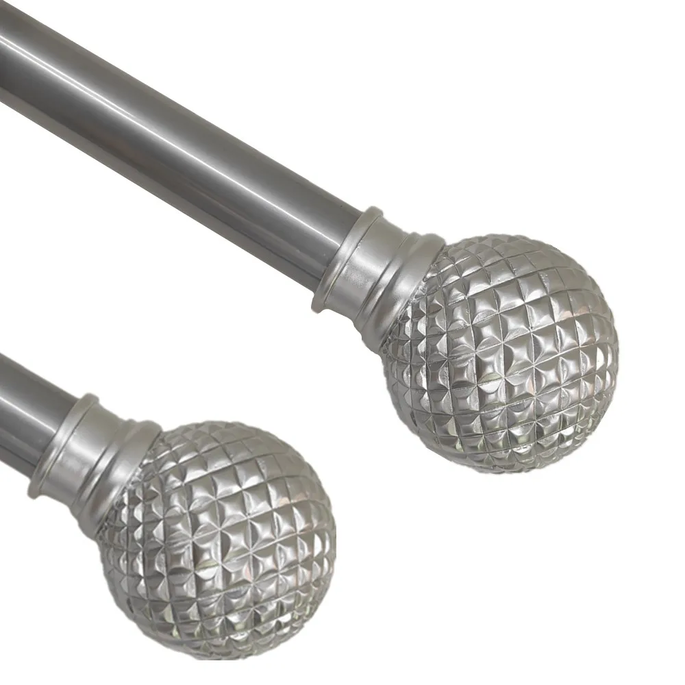 Creative Modern Silver Pineapple Finials Metal Adjustable Poles Window Curtain Rod Buy Luxury