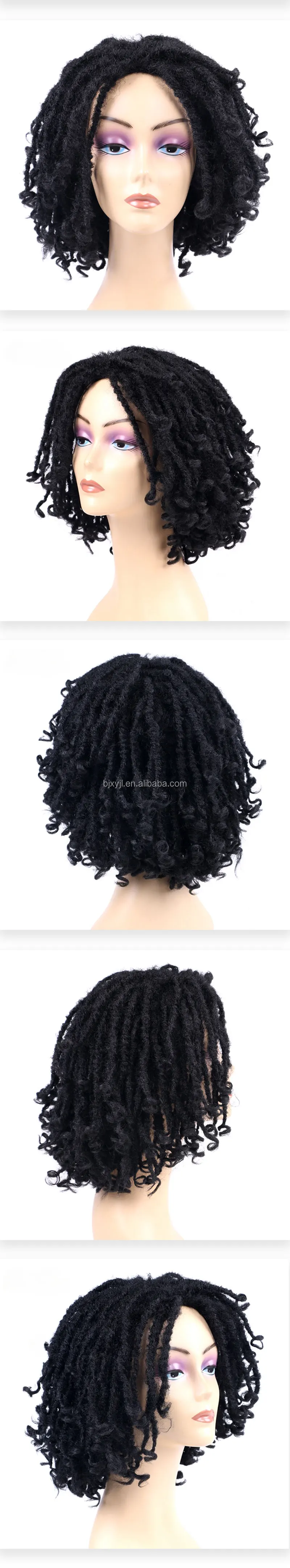 New Arrival 8 Inch Dreadlocks Wig Black African Short Synthetic Crochet