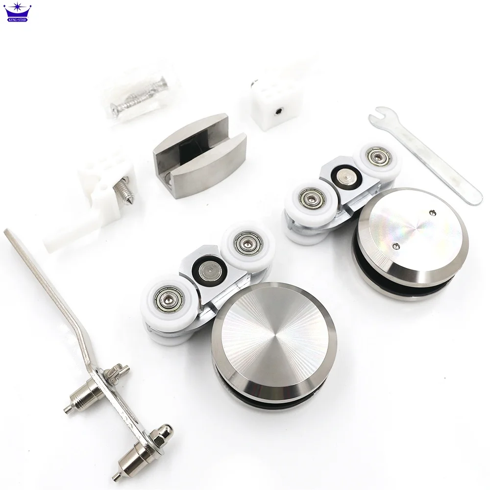 4 Duschwagen-Räder Aus Zinklegierung – Ersatzrollen Für Glastüren (Glasstärke 4–6 Mm)