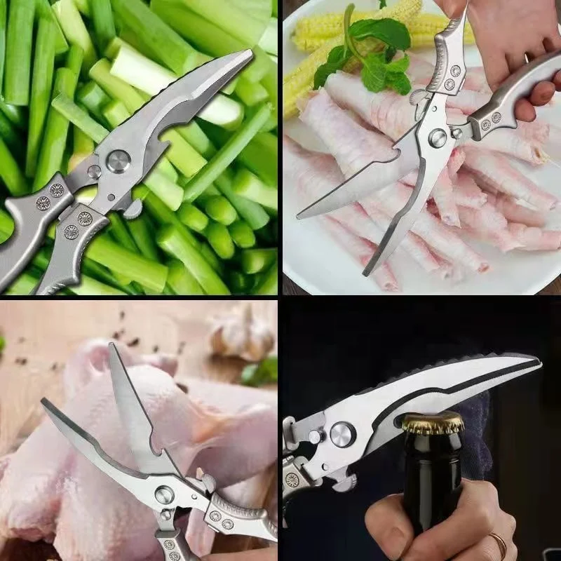 High Quality Chicken Scissors Multipurpose Stainless Steel Cooking Scissors Kitchen Bones shears