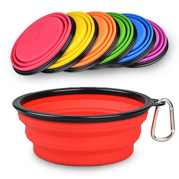 High Quality Small Collapsible Plastic Pet Bowl Rounded Automatic Pet Feeder for dogs and Cats for Indoor Use