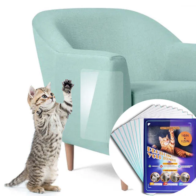 2022 NEW ARRIVAL Free Sample 8/10/12 Packs Double Sided Cat Training Tape Extra With Fragrance Cat Scratch Deterrent Tape