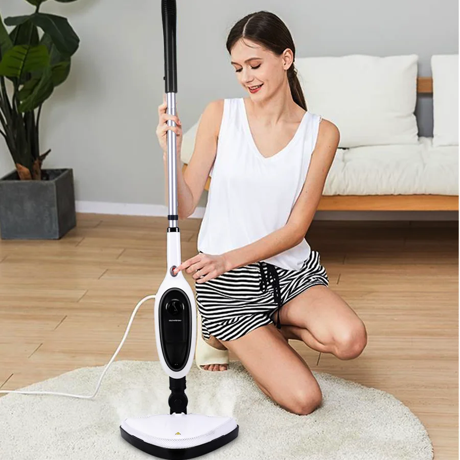 Purolf Portable Handheld 12 in 1 Corded Steam Mop With Removable Handheld Steamer Cleaner for Tile and Hardwood Floors