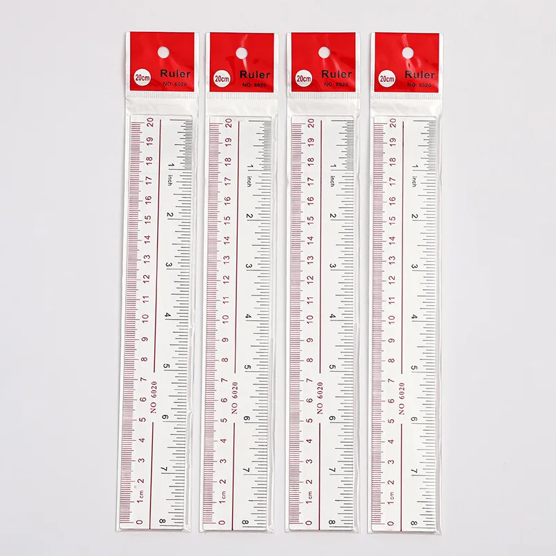 Transparent Clear Two Color Scale 20 Cm 8 Inch Clear Plastic Ruler For  School - Buy Plastic Ruler,Custom Plastic Ruler,Promotional Scale Ruler  Product