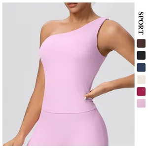 New Cloud Sense Breathable Oblique Shoulder Waist Yoga Vest Quick-drying Slim-fit for Sports Shaping Underwear Running Fitness