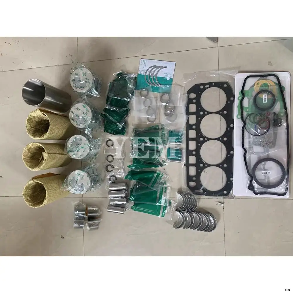 4TNE98 Overhaul Kit With Engine Valves Bearings Set Piston Ring Cylinder Gasket Liner Kit for Yanmar