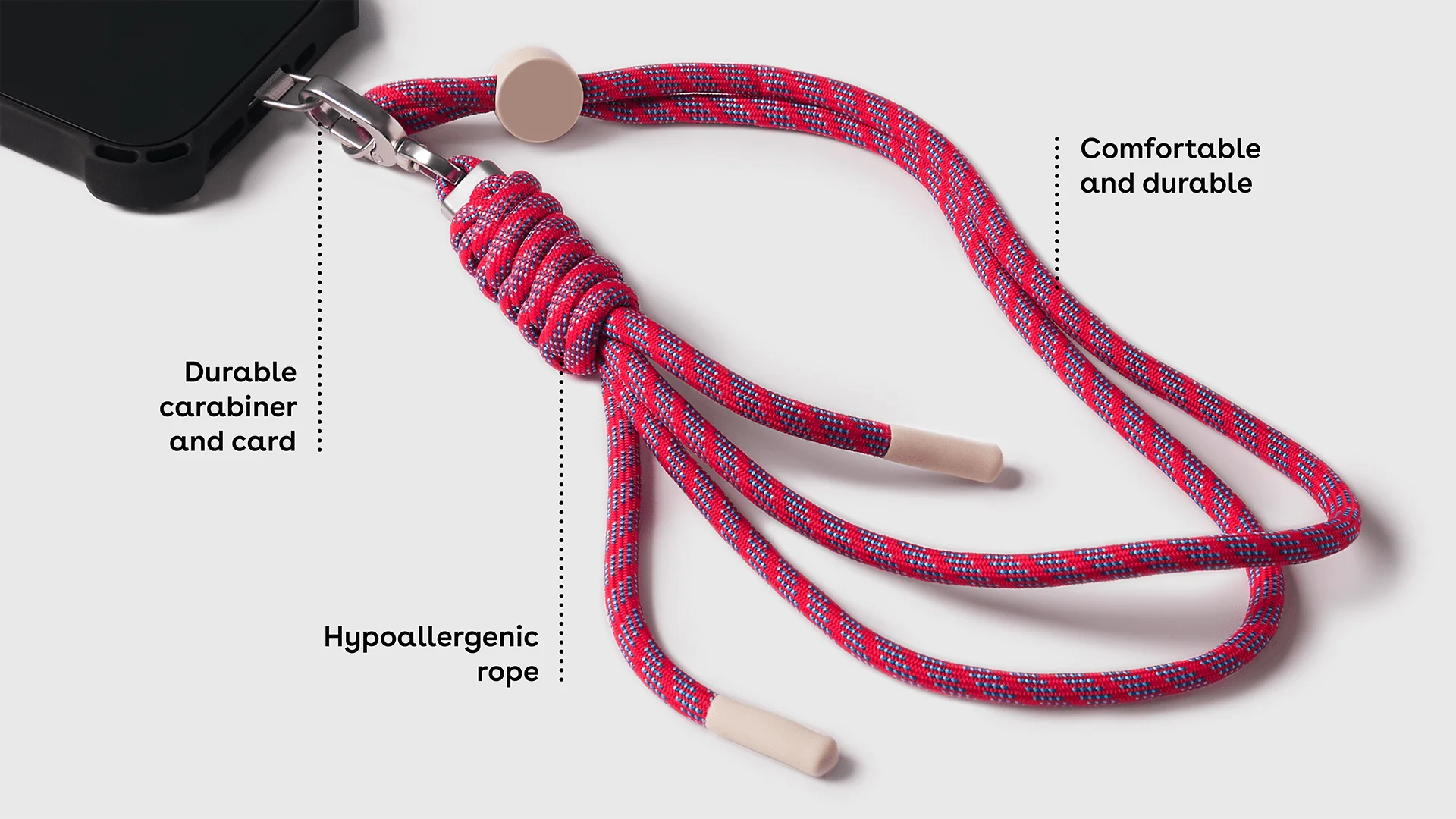Adjustable New Woven Rope Wristband Mobile Phone Chain and Lanyard ...