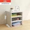 Warm white three-tier cabinet