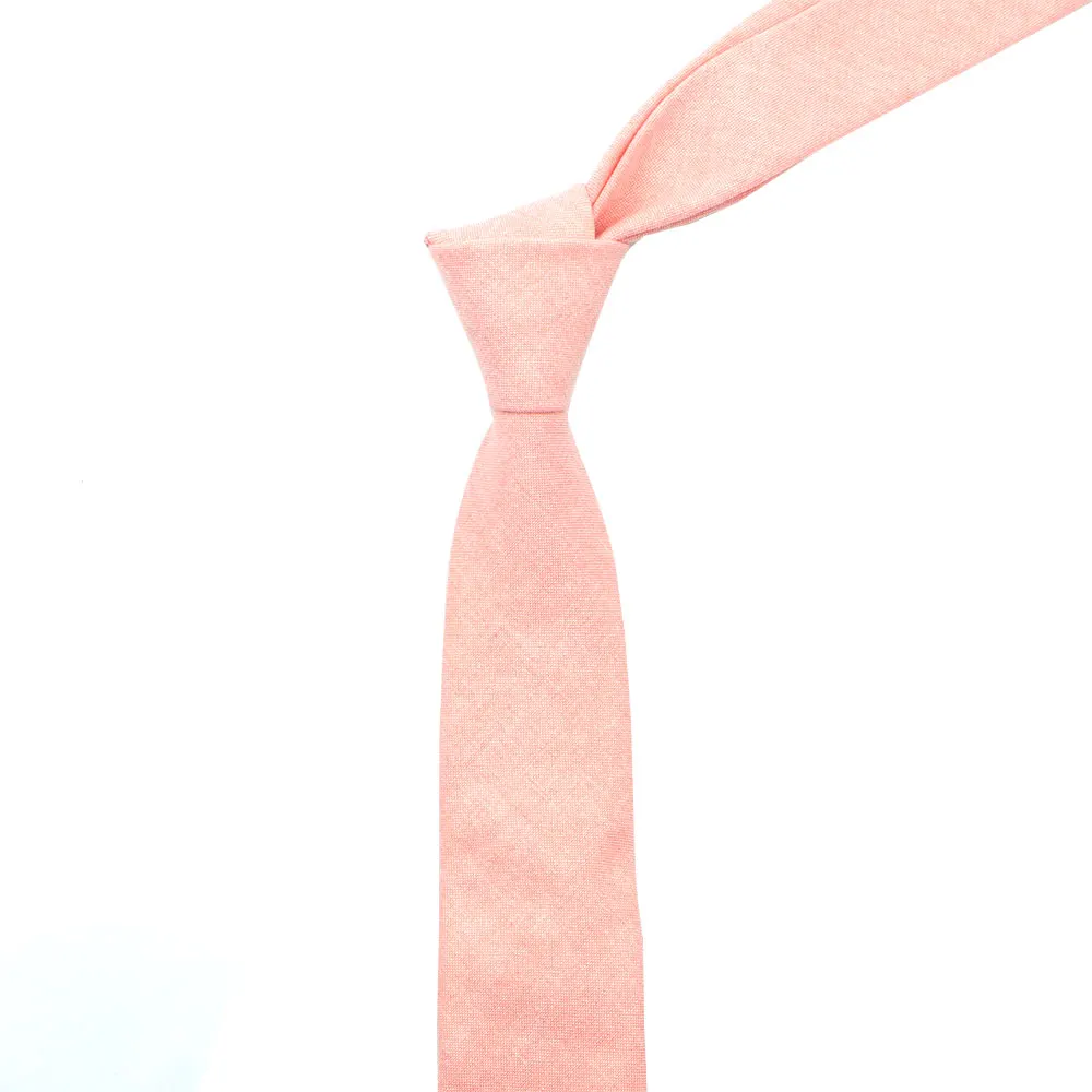
Solid Color 6cm Width Tie Cotton Pure Colorful Slim Neckties for Wedding Ties Skinny Groom Necktie for Men 