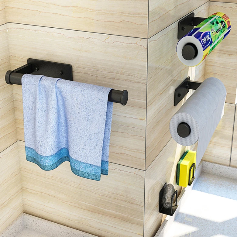 Кухонное бумажное полотенце не-дыропробивной стеллаж для хранения бумажная вешалка бумага масло абсорбирующие крючки полка подвешивания настенный