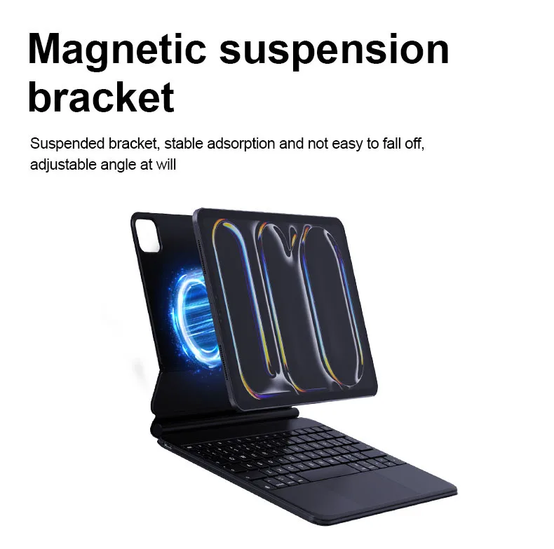 product laudtec oem magnetic backlit touch wireless tablet keyboard protective cover pen slot control magic keyboard for ipad pro 11-2