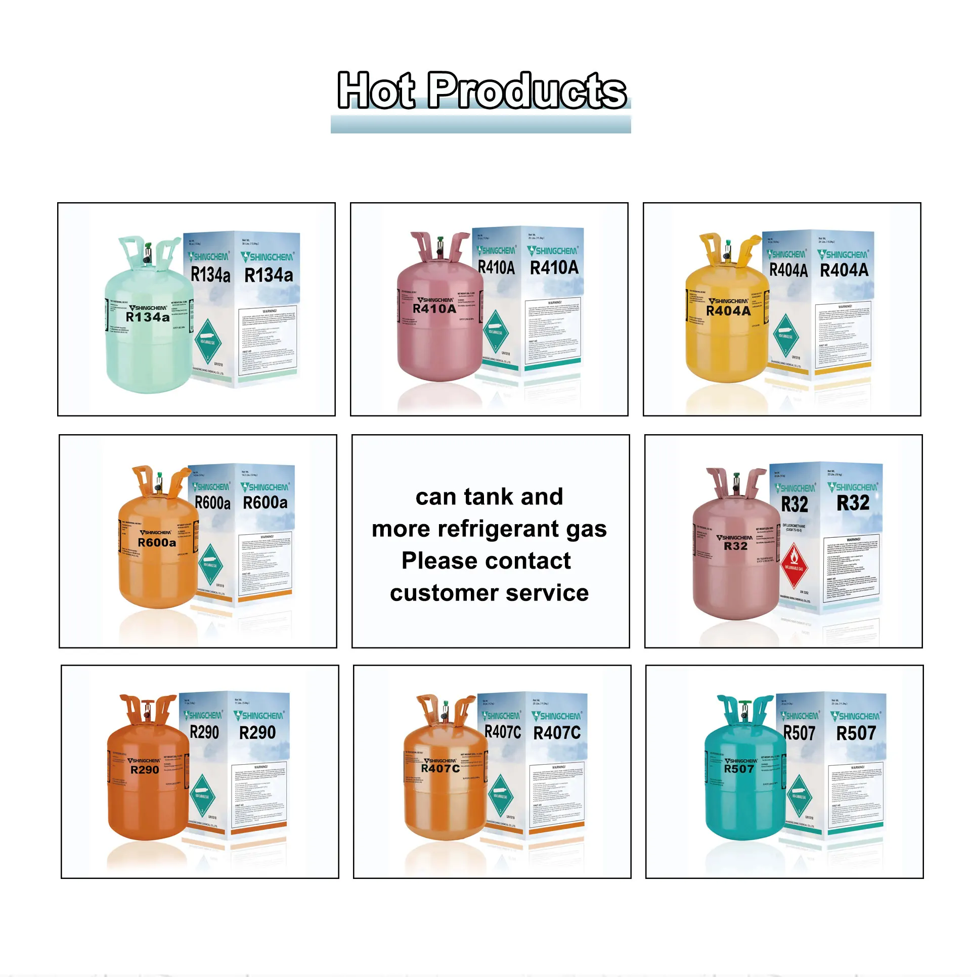Shingchem Mix Refrigerant Gas R404a&r404a Refrigerant R600 R410 Gas