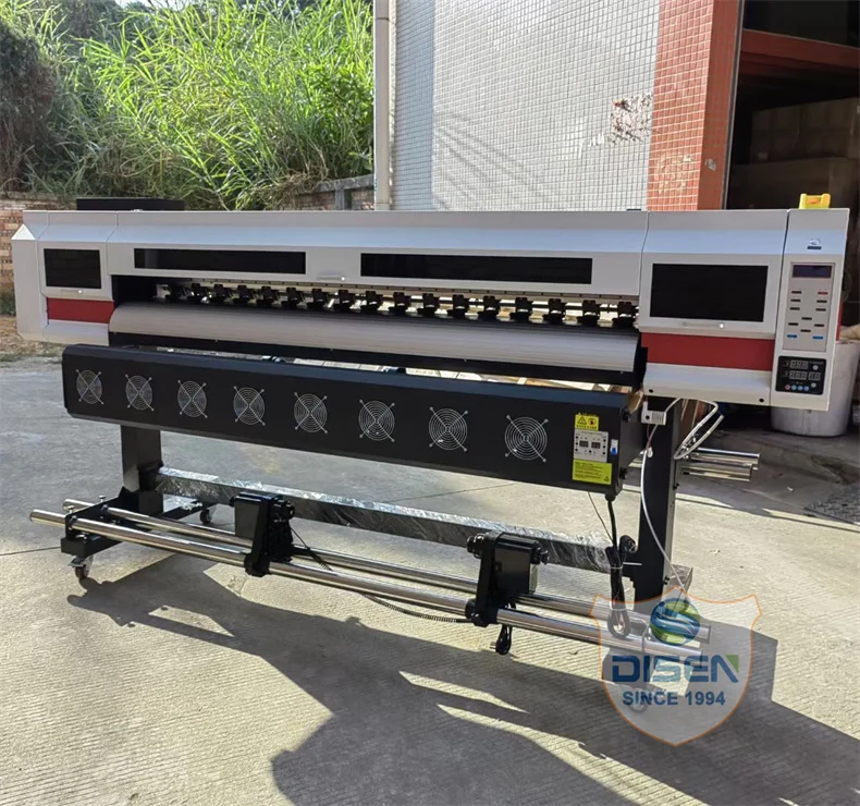 Two-headed I3200 Large Format Flag Materials Mug to Ribbon Tarpaulin and Thermal Sublimation Printer 1.3m 1m6 2 Meter
