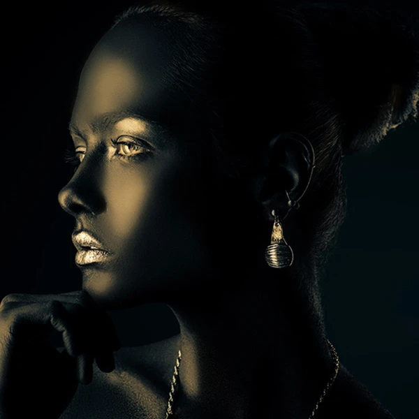 abstract art black woman portrait nude diamond painting 3d