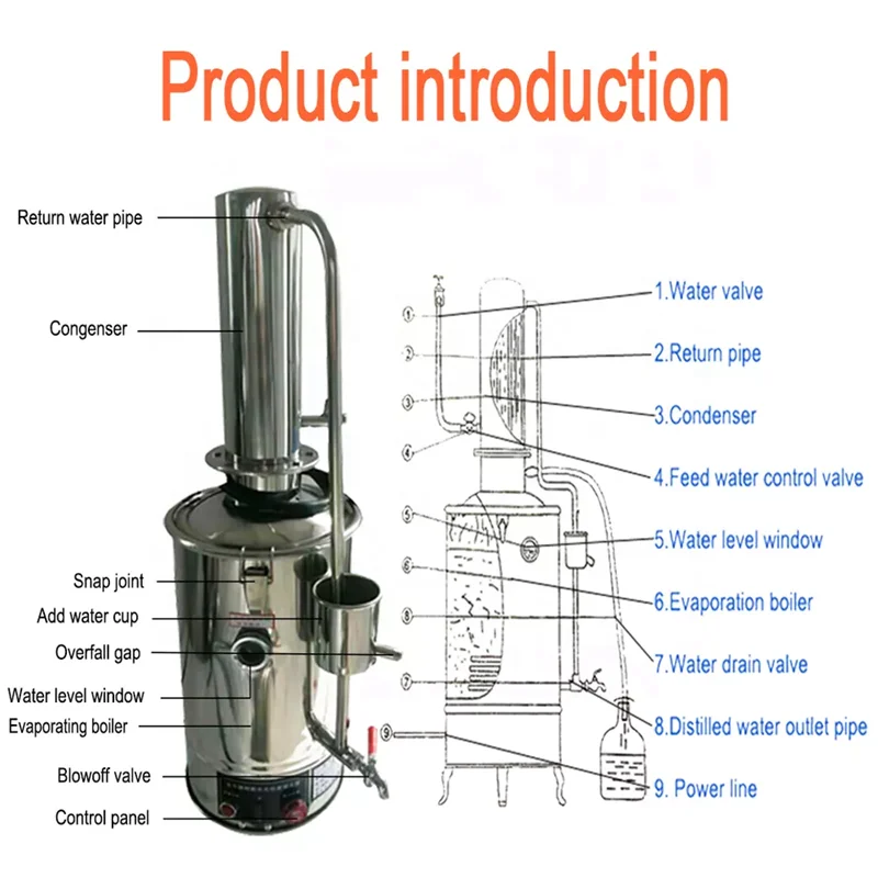 Factory Price Water Distiller 10 Liter Medical Laboratory