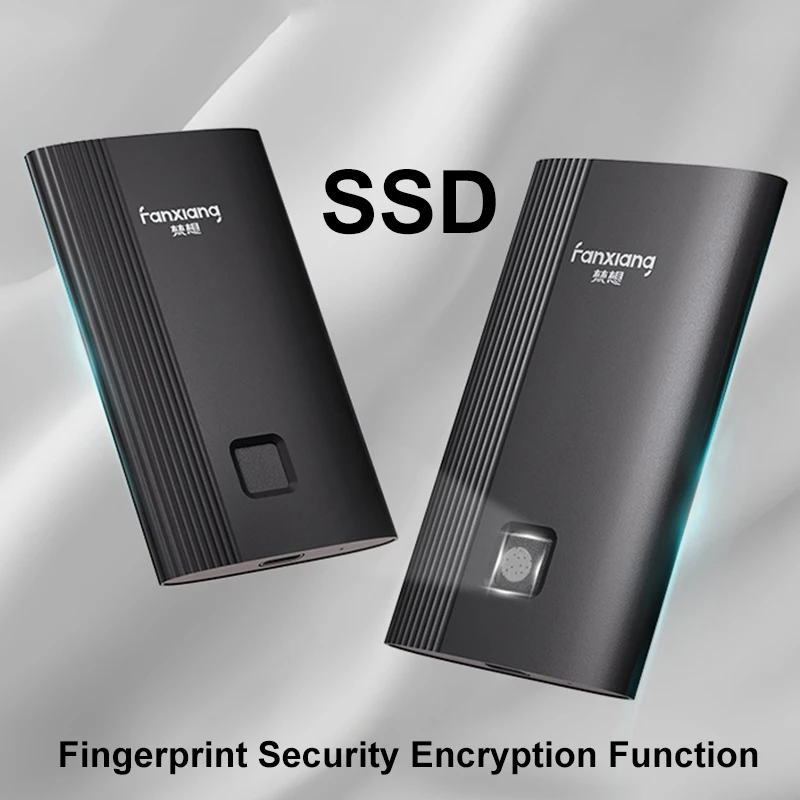 256gb 512gb 1tb Fingerprint Encrypted Usb 3.2 Typec Mobile Portable