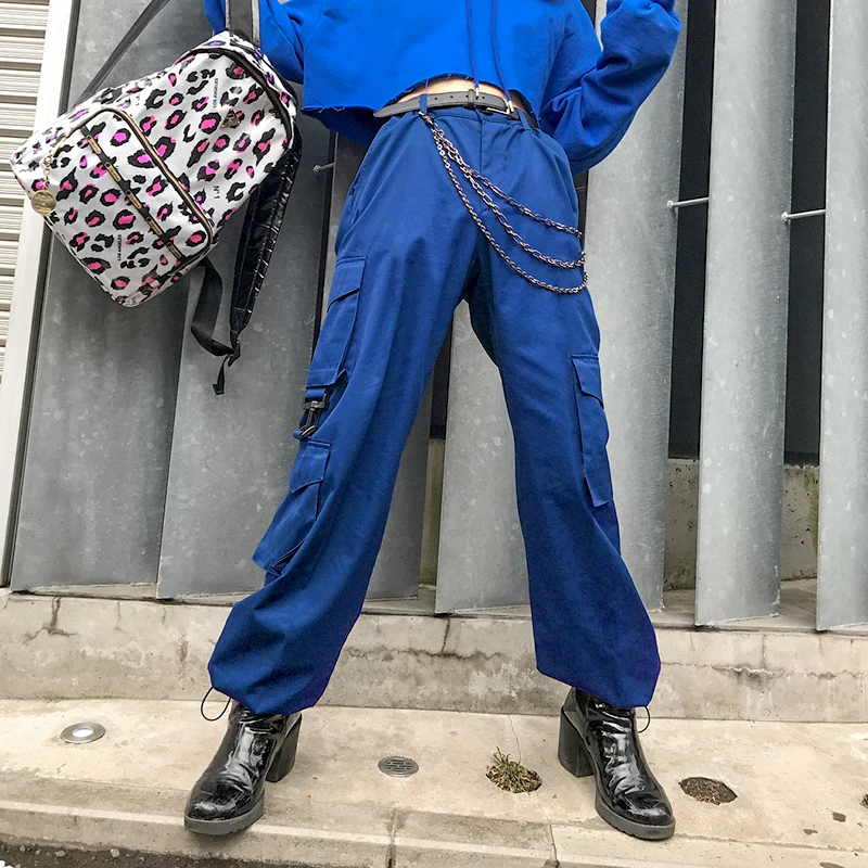 Pantalones Cargo Para Mujer,Ropa Informal Con Bolsillos,Venta Al Por Mayor  - Buy Streetwear Pantalones De Las Mujeres,Multi-bolsillos Para Mujer De  Carga Pantalones De Moda,Streetwear Dobladillo Ajustable Multi-bolsillos  Pantalones De Las Mujeres Product