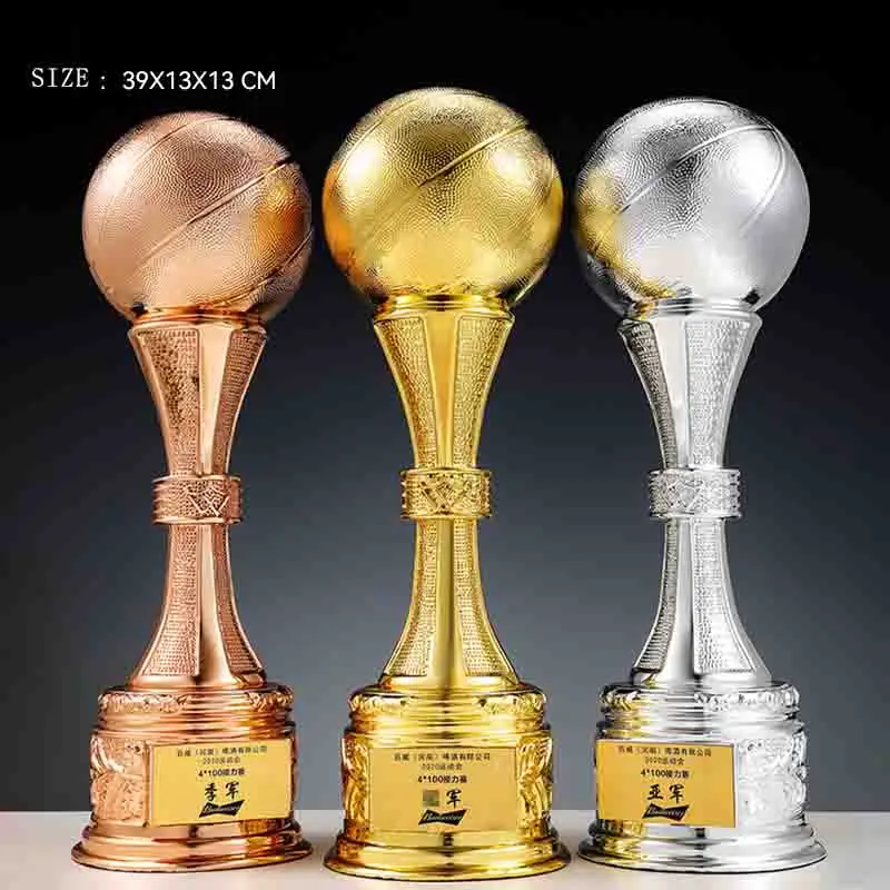 Custom crystal metal resin basketball game MVP player trophy details