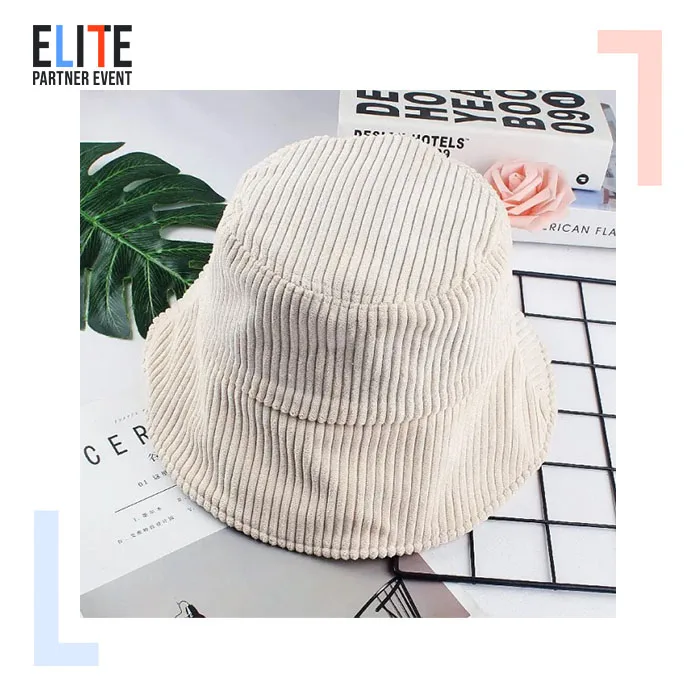 Veracap Hb15 High Quality Designer Winter Hats Solid Color Wide Brim Fishingman Hat Custom Logo Corduroy Bucket Hats