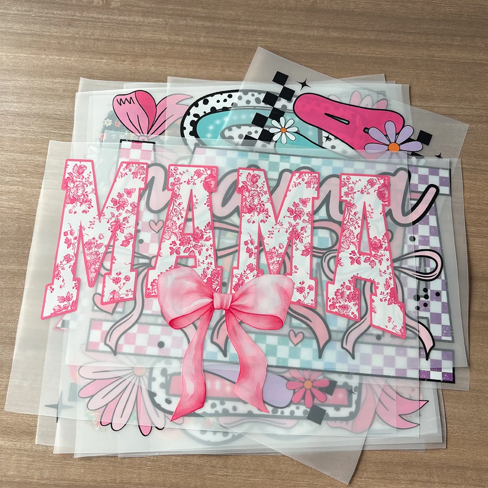 Dtf Transfers Dtf Heat Transfer Hot Peel Design Ready to Ship Mama Mother's Day Mama Dtf Heat Transfer for T Shirt
