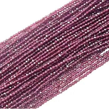 Best Selling Fantastic Bright Gem Faceted Round Bead 2mm 3mm 4mm Rhodonite Garnet For Fashion Show