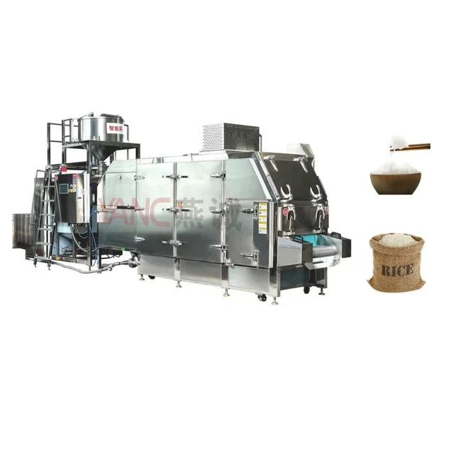 Steam automatic rice production line Rice processing machine Raw rice processing machine Suitable for large restaurants