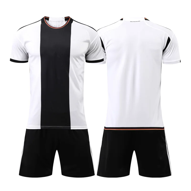 Wholesale Custom Cheap Adults Soccer Uniforms 100% Polyester Soccer Jerseys  Breathable Football Jersey Sets For Men S103