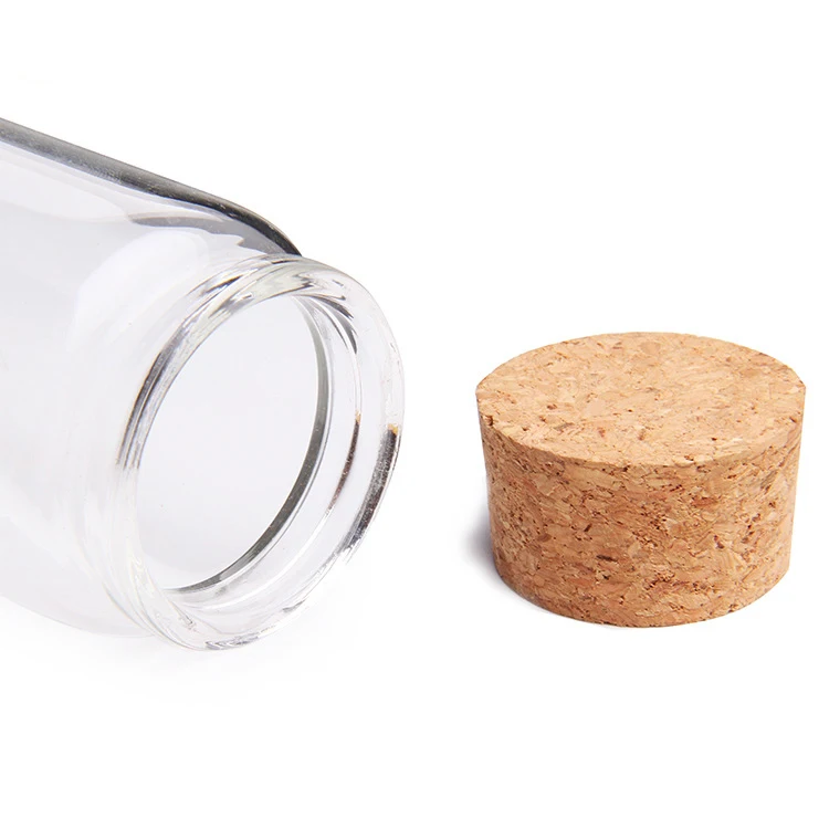Storage Bottle 100ml Small Glass Bottles Vials Jars with Cork Stopper 47x90mm