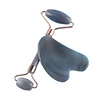 Grigio agata rullo e cuore Gua Sha (senza scatola)