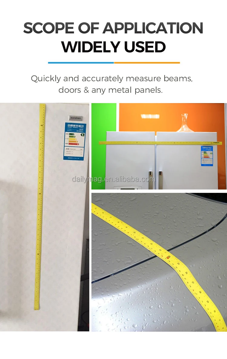 Rolling 1M-36Inch Scale Ruler Graduation Magnetic Ruler For Workshop