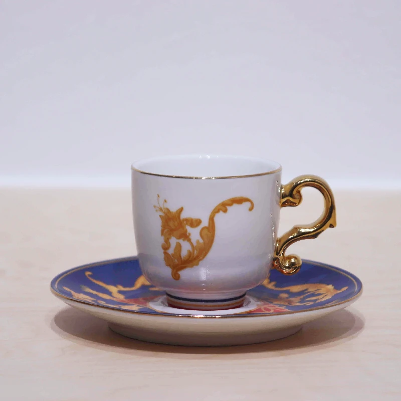 Light Luxury Style Ceramic Coffee Cup and Saucer Set Concentrated Mini Cup supplier