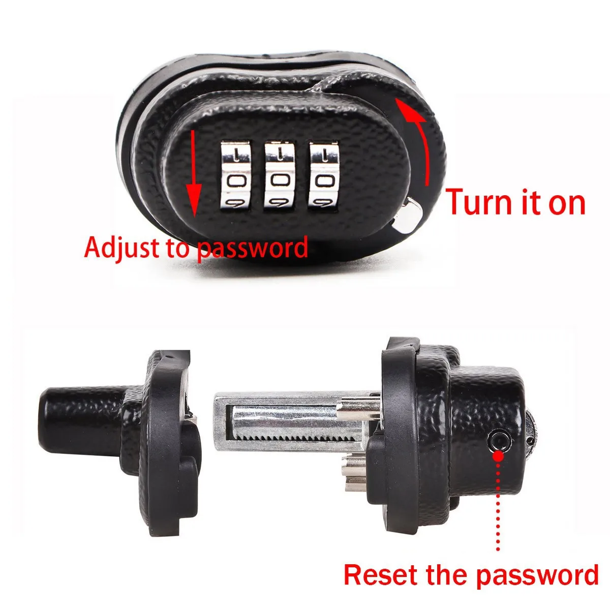 Zinc Alloy Trigger Lock with 60mm Backset Gun Lock Combination for Gun Safes