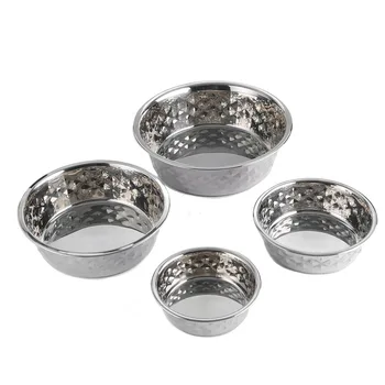 Wholesale 304 Food Grade Luxury Stainless Steel Pet Bowls Large Dog Cat Dish Easy Clean Feature Eco-Friendly Durable Washable