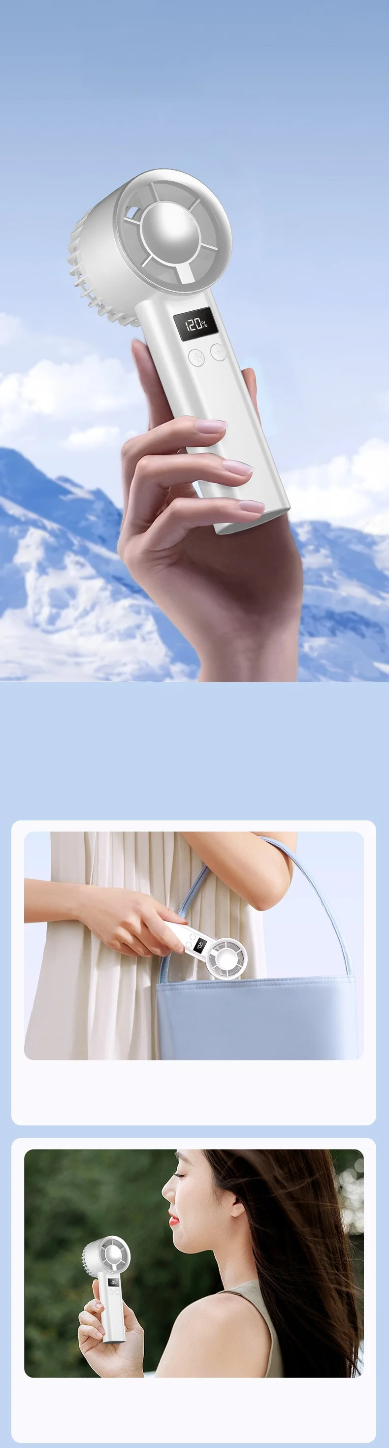 Mini Handheld Cooling Fan, USB, Portable - detail 10