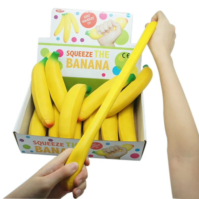 砂で満たされたジャンボバナナ超低反発スクイーズフルーツ